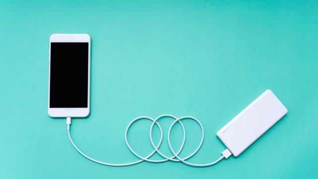 a smartphone charging things to throw away