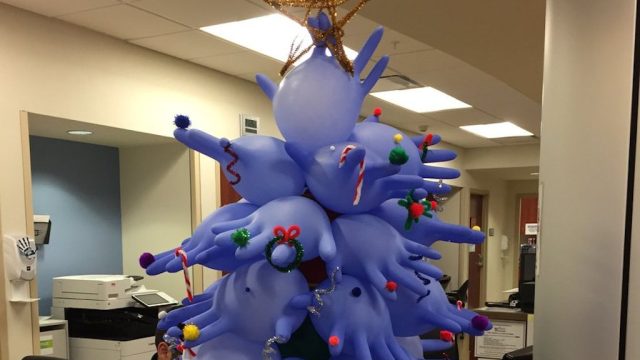 the er made a creepy christmas tree alternative