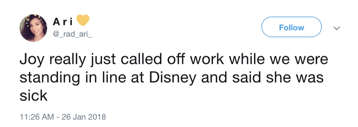 call sick 2018