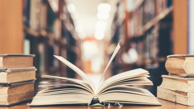 open dictionary in a library