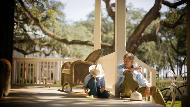 People on porch in the south