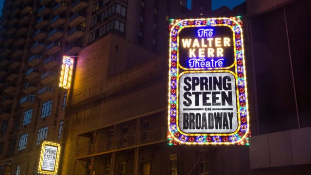 Bruce Springsteen in a one man show on Broadway