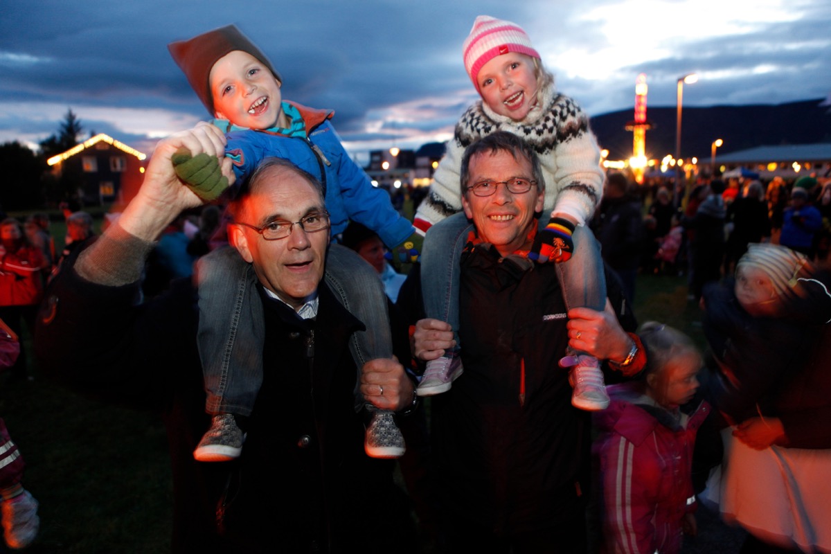 Summer solstice festival in Reykjavik, Iceland.