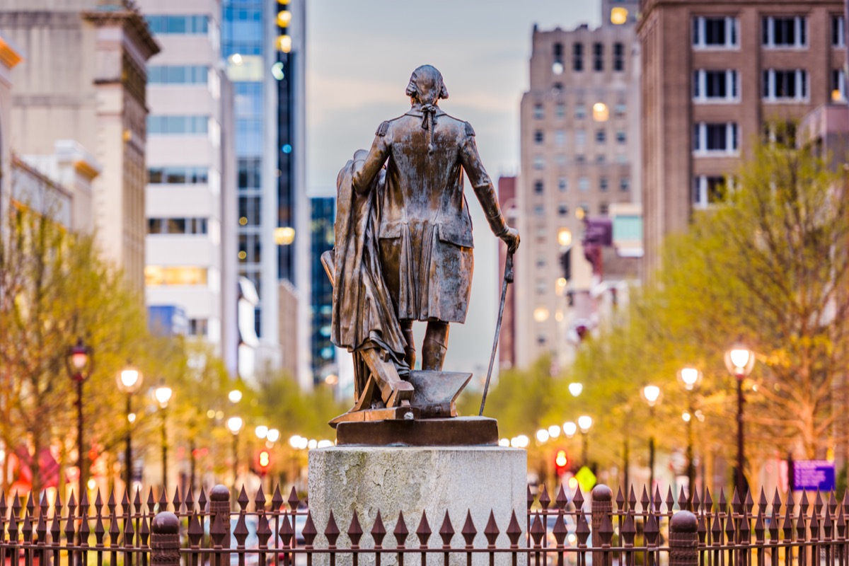 Raleigh NC Capitol statue of George Washington state capitol buildings