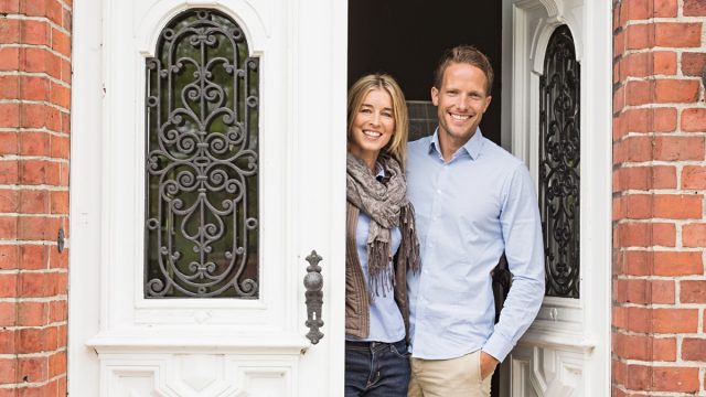 couple at the front door