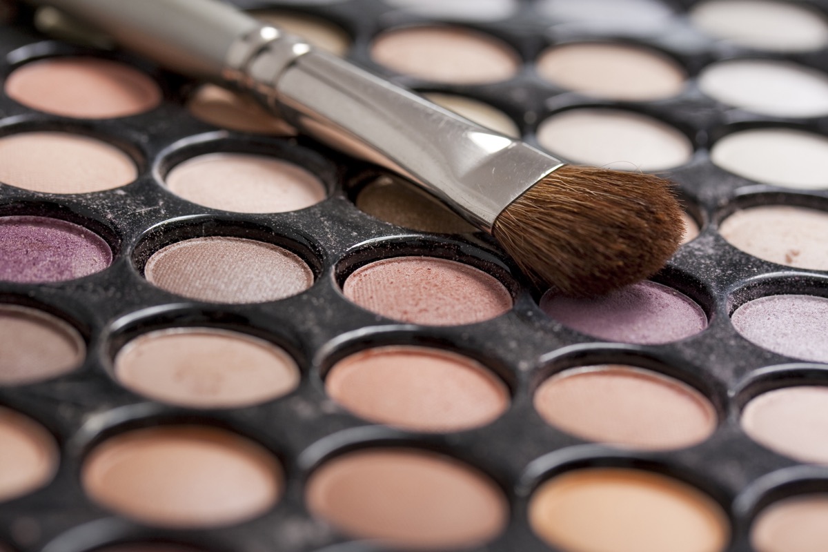 Professional makeup palette; neutral colours