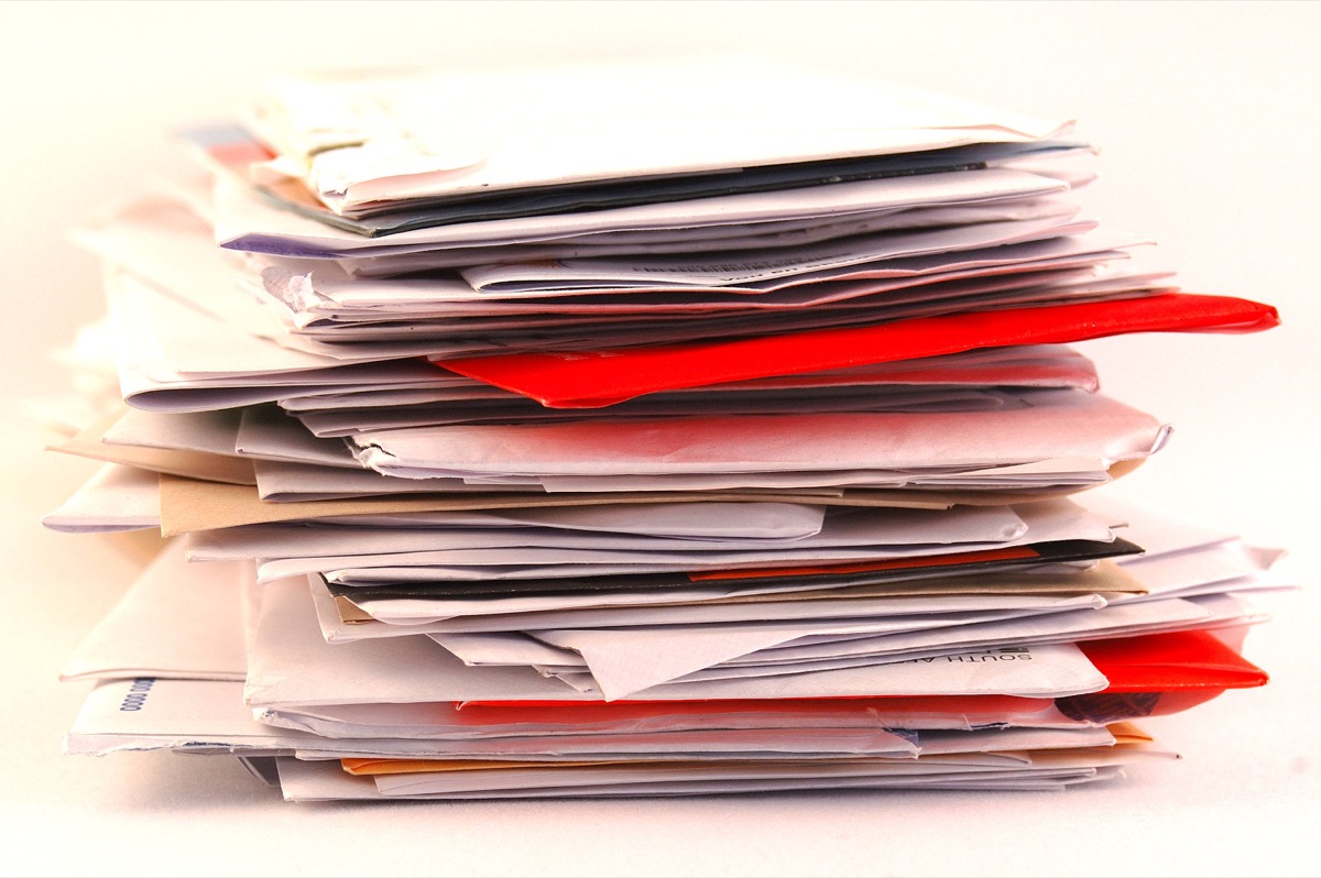 pile of junk mail