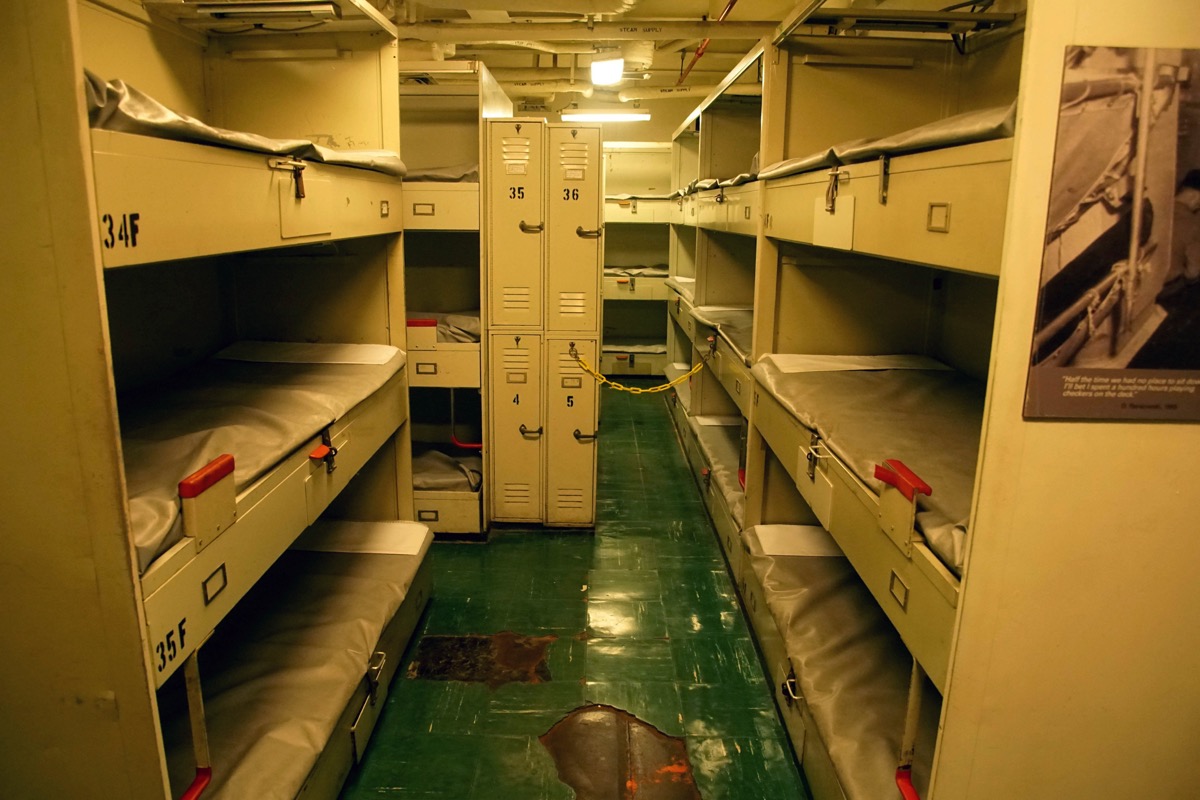 Shutterstock Crew quarters cruise ship facts