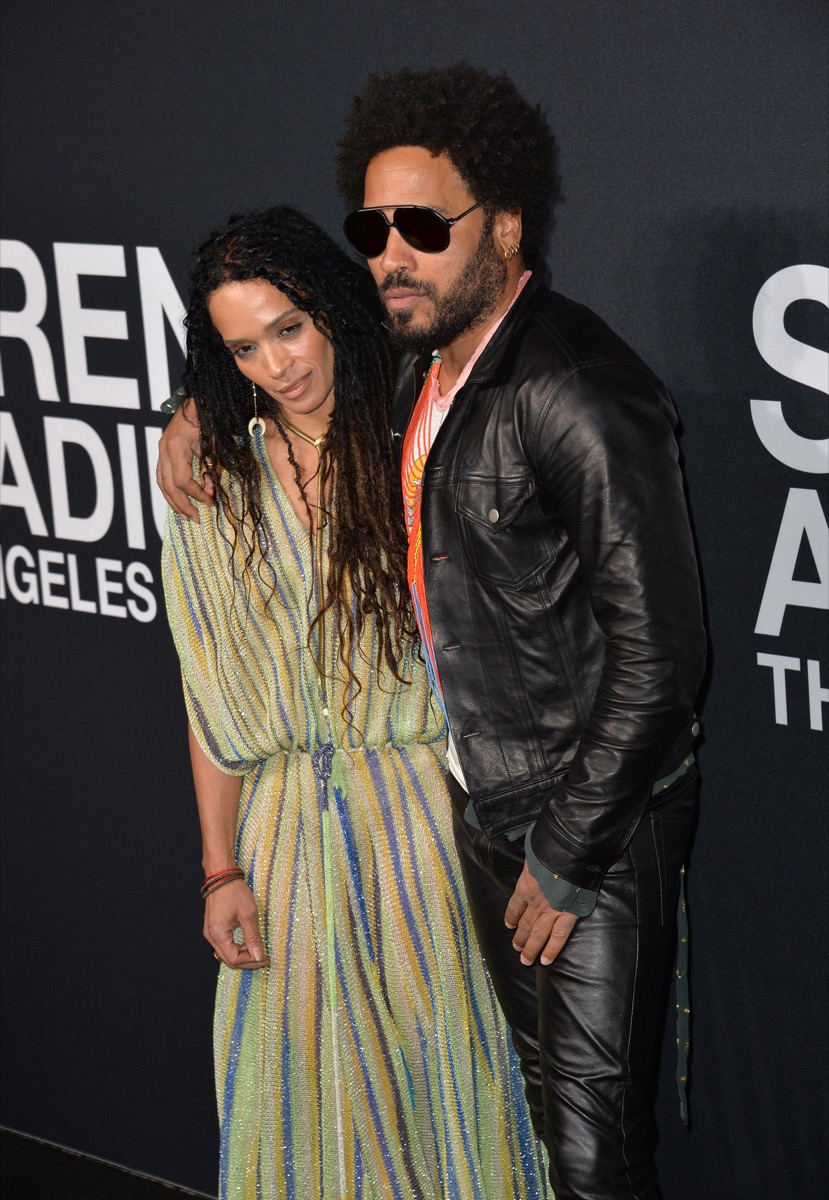 Lisa Bonet & Lenny Kravitz arriving at the Saint Laurent at the Palladium fashion show at the Hollywood Palladium