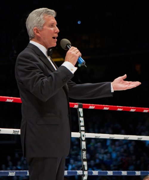 Michael Buffer anoncing K1 match between Mirko Cro Cop Filipovic vs. Ray Sefo at Final Fight tounament