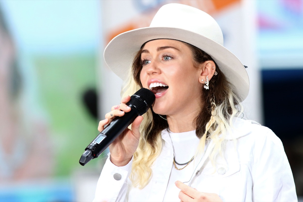 Miley Cyrus performing