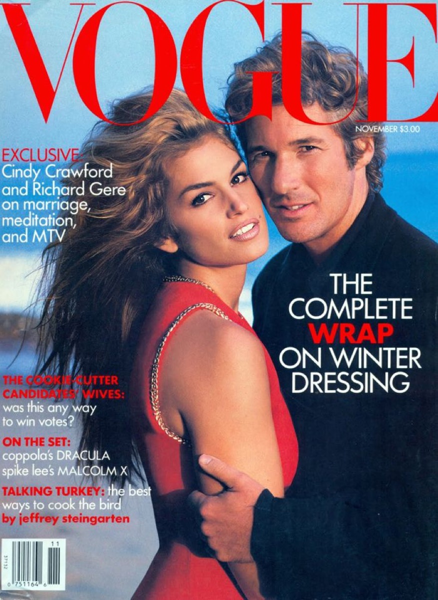 Cindy Crawford and Richard Gere on the cover of Vogue
