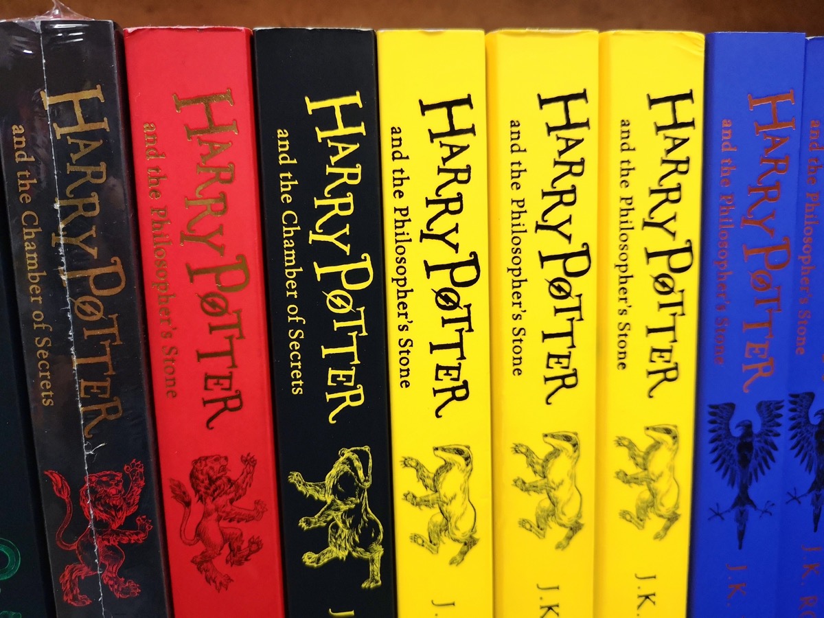 harry potter books on a shelf, useless facts