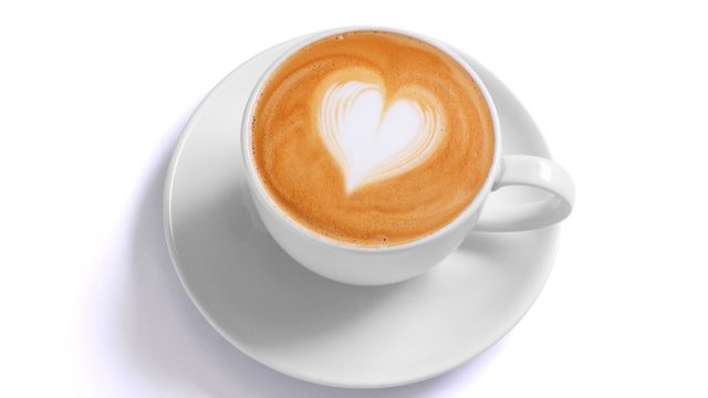 latte art coffee with heart - coffee puns