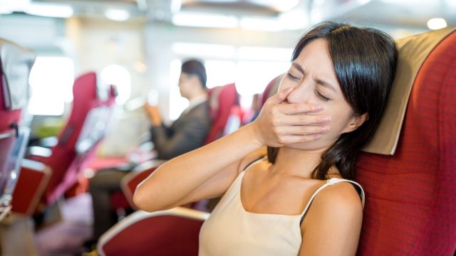 Woman Experiencing Motion Sickness Most Abused OTC Medications