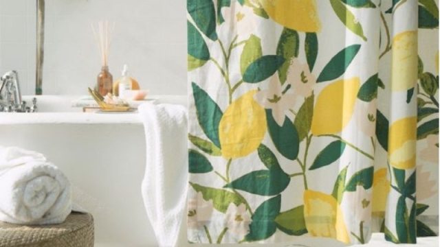 lemon shower curtain