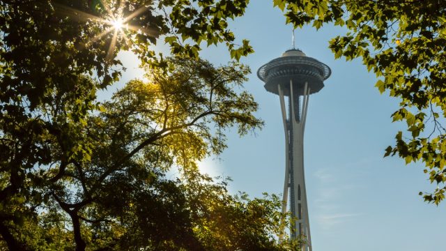 space needle monument in washington, iconic state photos