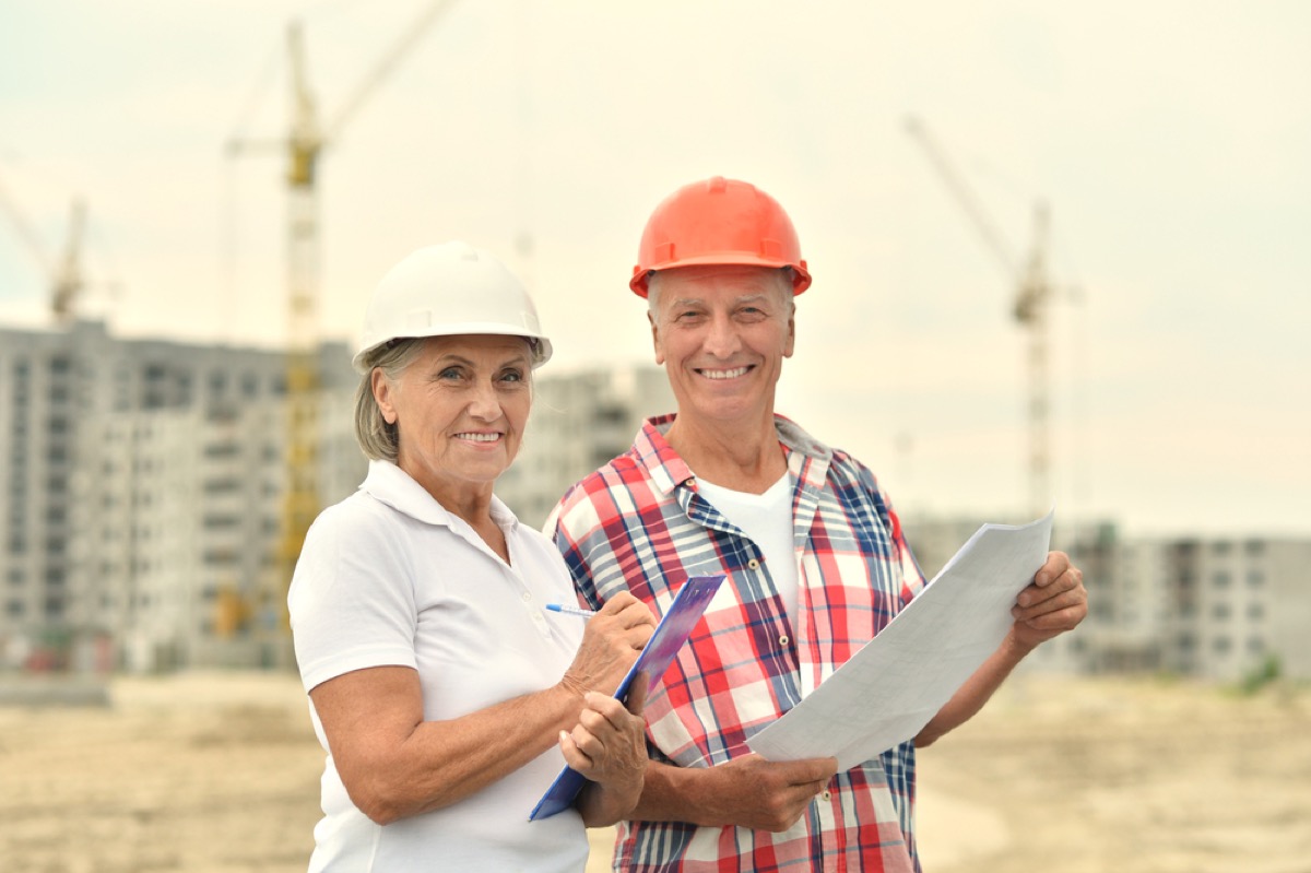 older couple building house, better wife after 40
