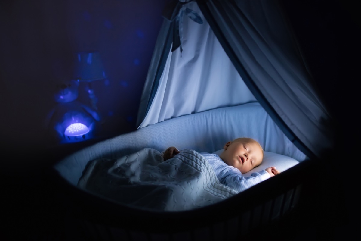 baby sleeping in nursery at night, ways parenting has changed.