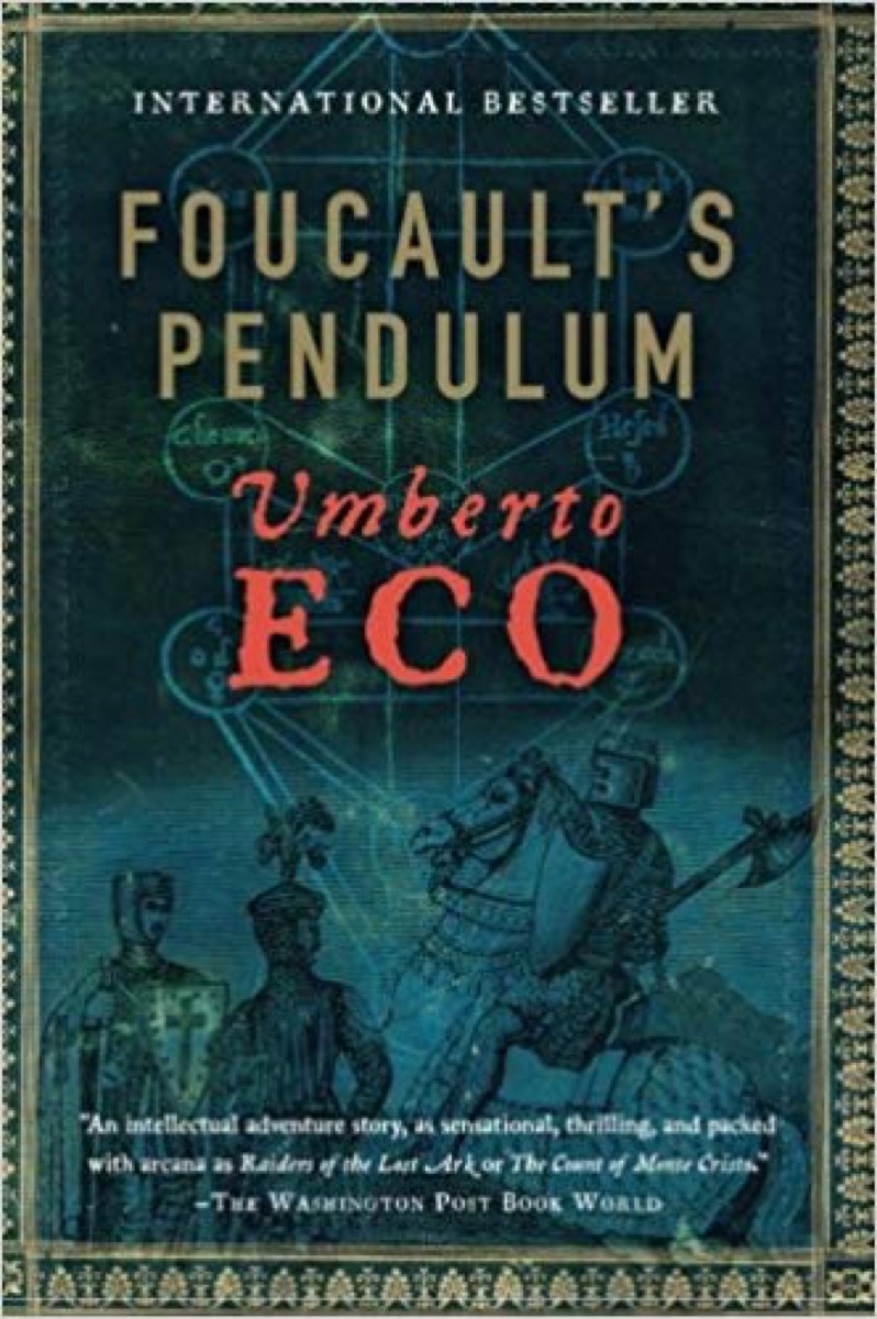 Foucault's Pendulum book cover, father quotes