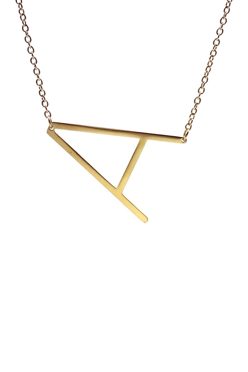 necklace with the letter A on a chain, best gifts for girlfriend