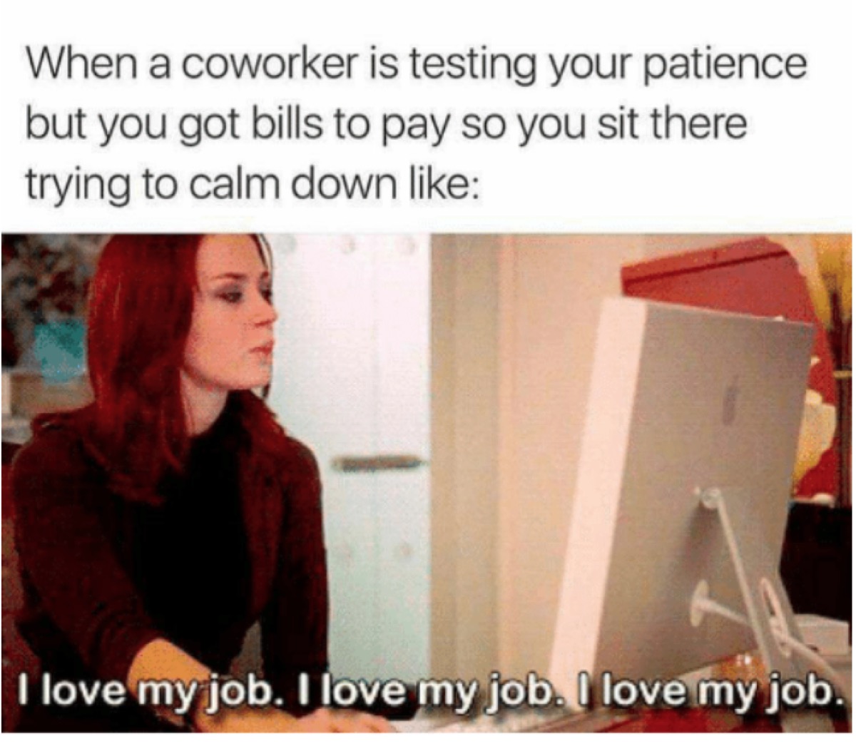 funny work meme i love my job