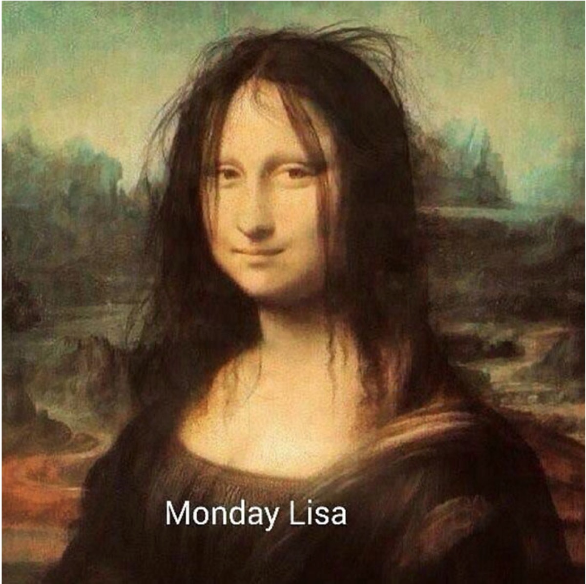 monday lisa painting - work memes