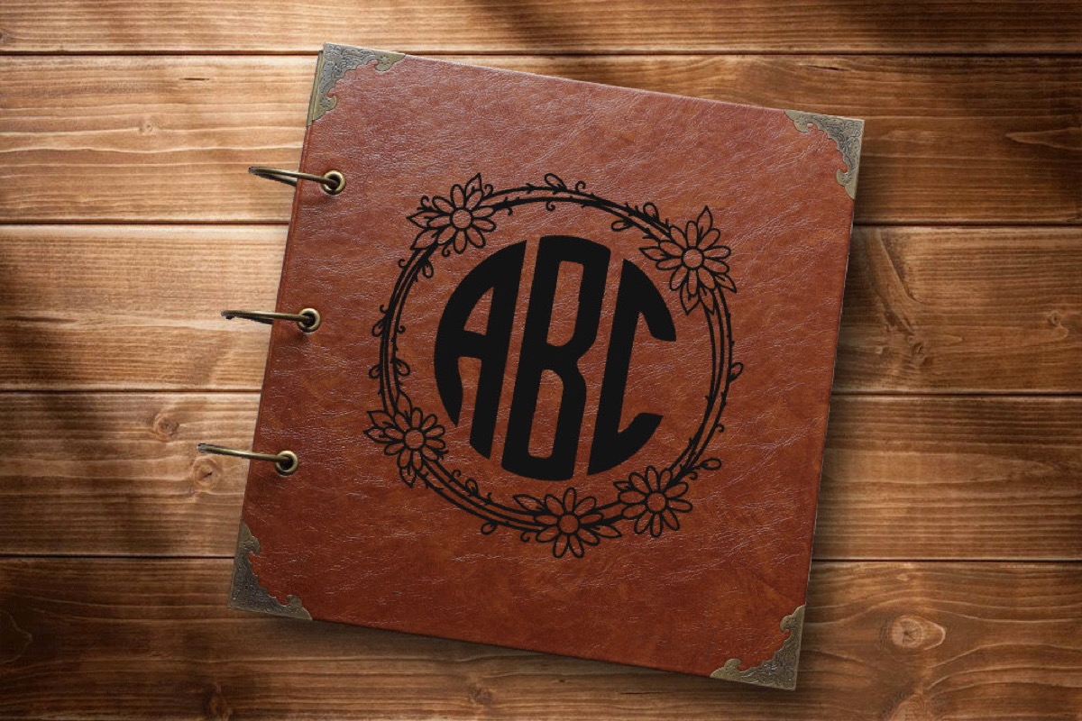leather monogrammed photo album, best gifts for grandparents