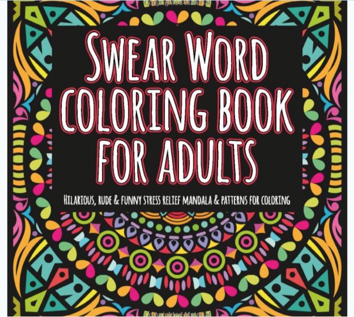 swear word coloring book, relaxation gifts
