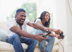 couple playing video games