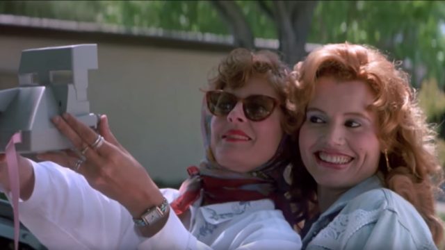 Geena Davis and Susan Saradon as Thelma and Louise in Thelma & Louise
