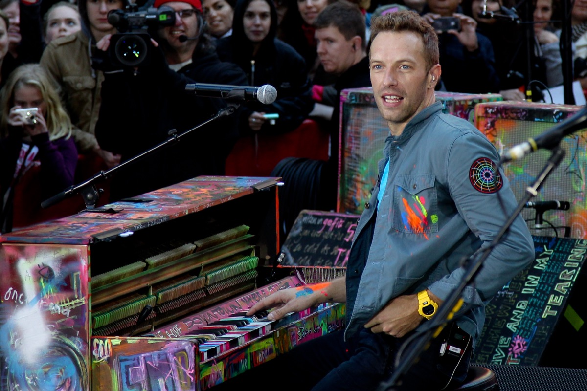 Chris Martin performing