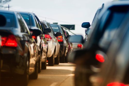 bumper to bumper traffic in brazil