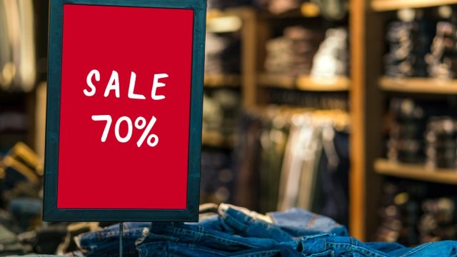 70 percent sale sign