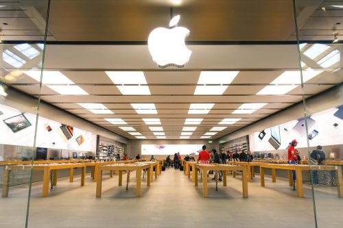 interior of an apple store