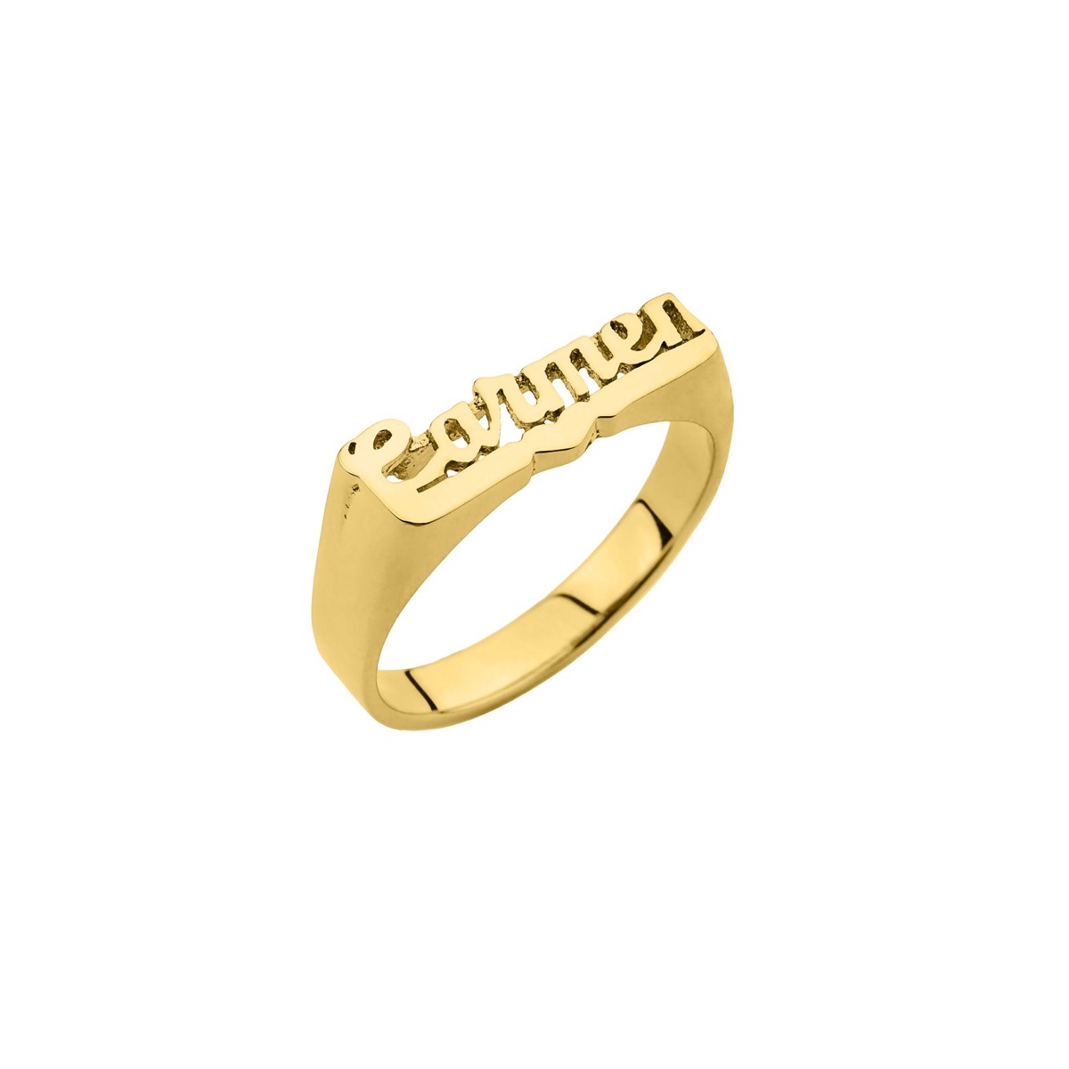 gold nameplate ring "Carmen"