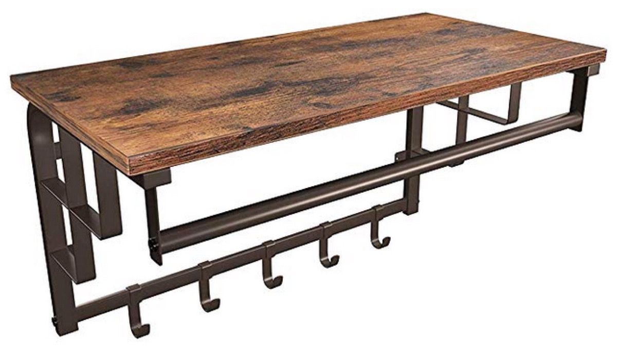 wooden coat rack