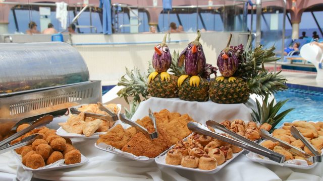 cruise buffet fried food