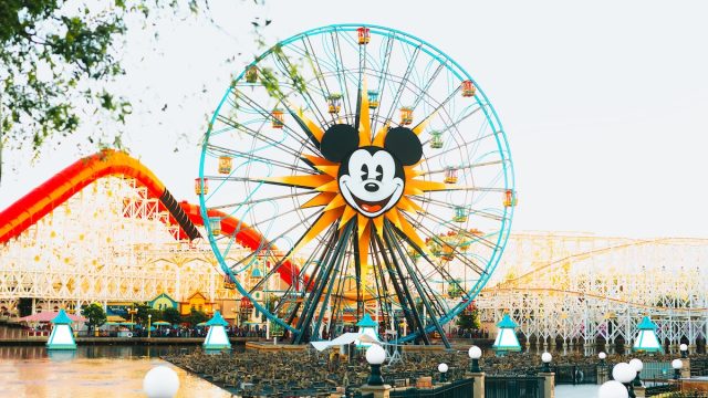 mickey ferris wheel in disneyland theme park anaheim california