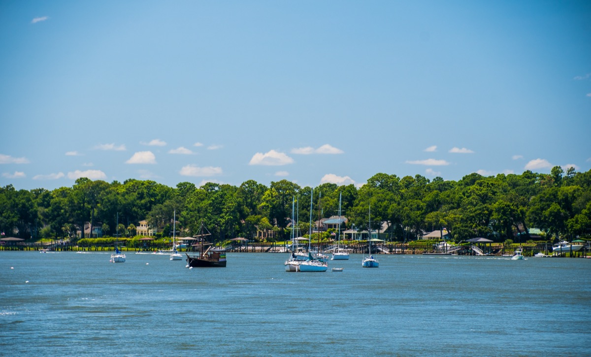 Dafuskie Islands with boats in the foreground