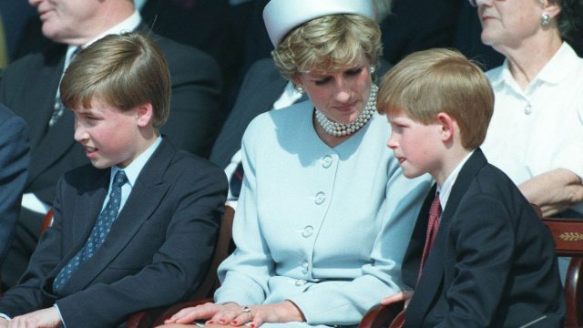 Prince Harry, Princess Diana, and Prince Harry in 1996