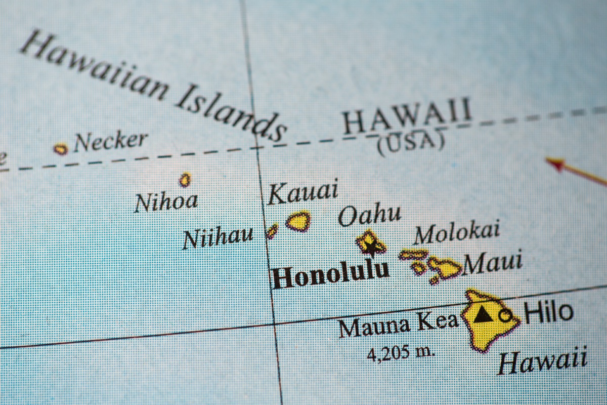 hawaii islands on map