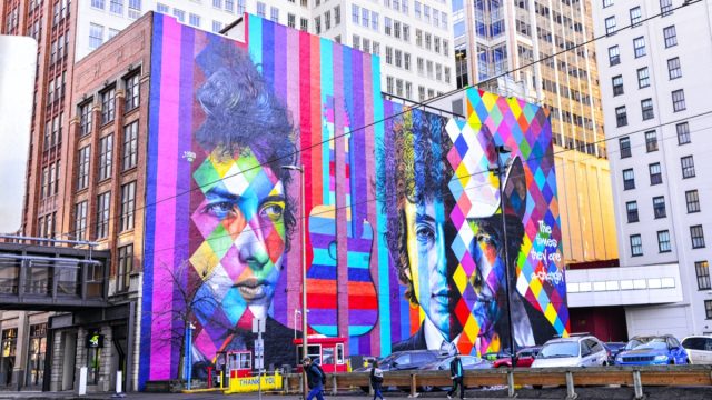 bob dylan mural in minneapolis minnesota