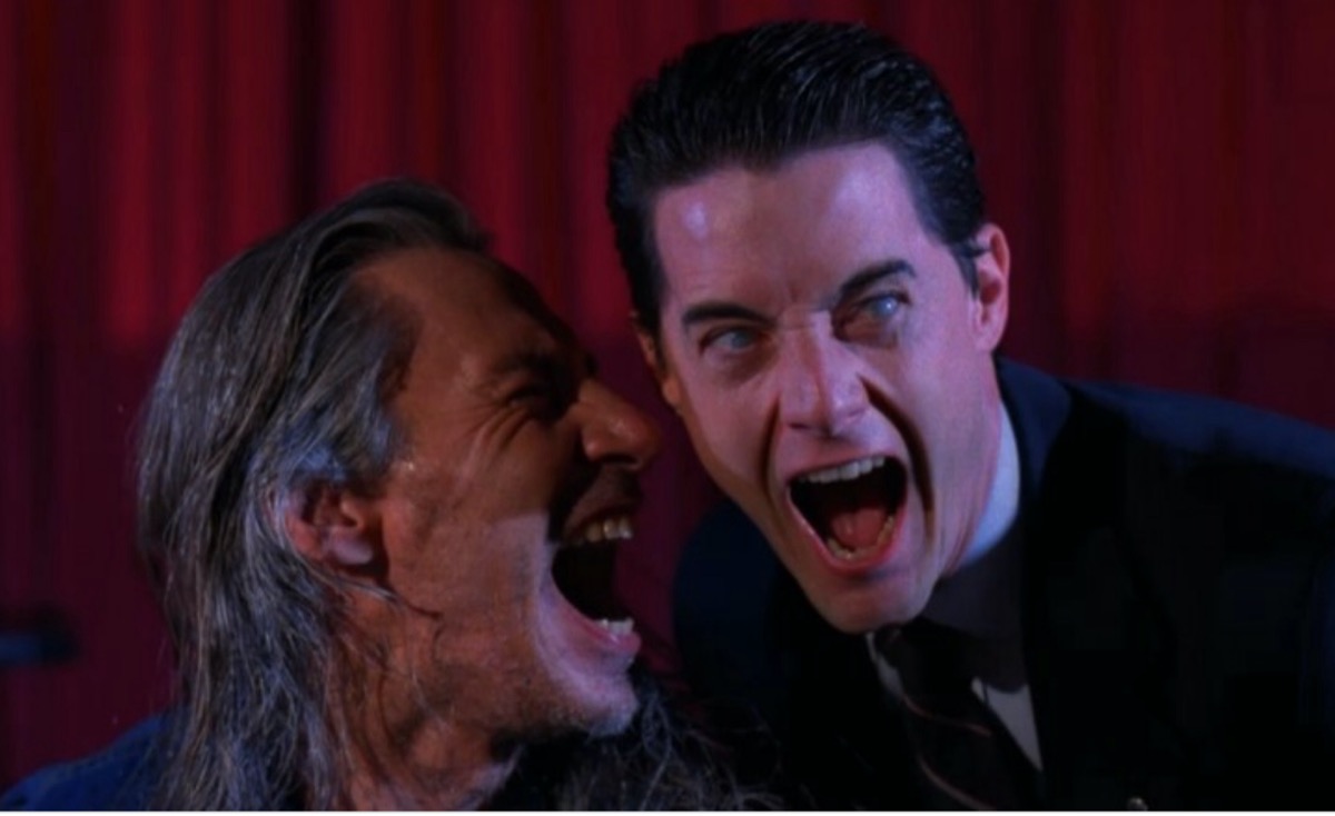 Frank Silva and Kyle MacLachlan in Twin Peaks