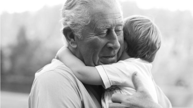 prince charles hugging prince louis