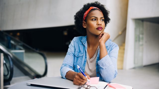 Woman thinking