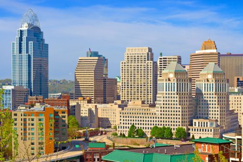 Downtown Cincinnati syyline