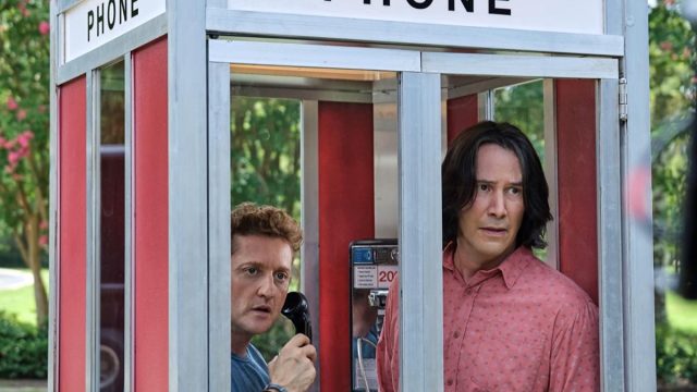 Keanu Reeves and Alex Winter in Bill and Ted Face te Music 2