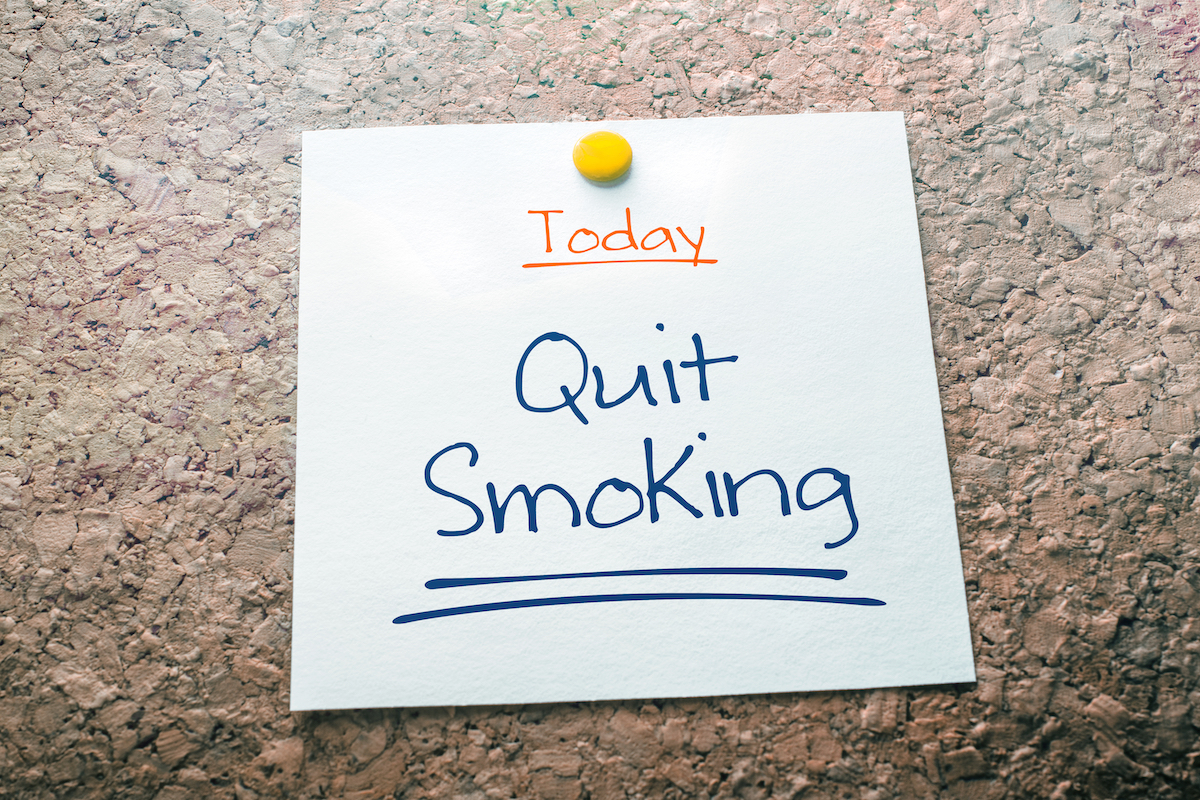 Note to quit smoking today
