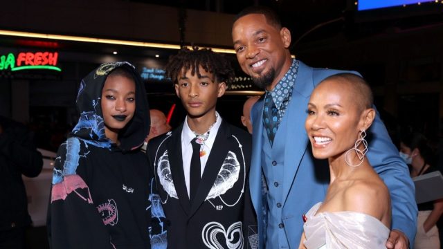 Willow Smith, Jaden Smith, Will Smith, and Jada Pinkett Smith in 2021